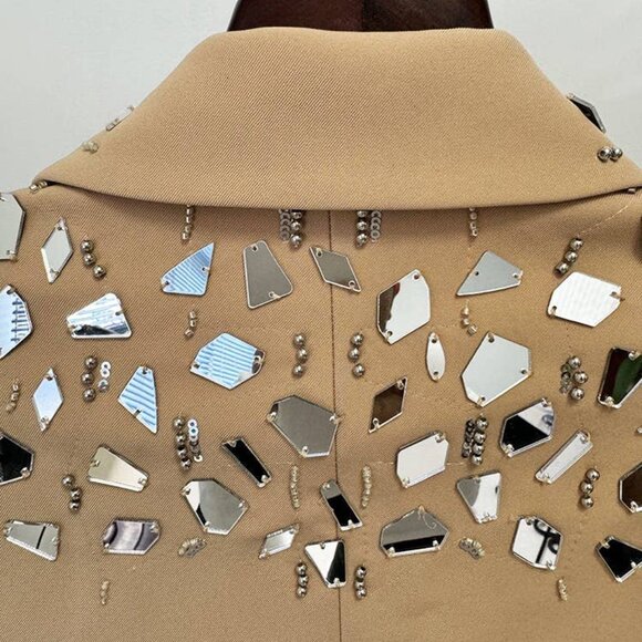 Mirror Beaded Suit Jacket & Shorts Set - Picture 5 of 10